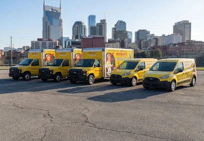 Yellow Nashville mobile road service trucks